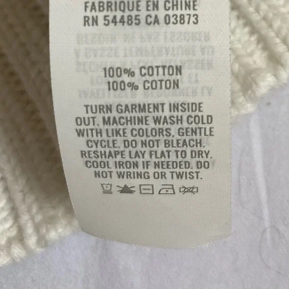 Aerie Women's Boho Coastal Creamy White 100% Cotton Open Knit Polo Sweater MD - Picture 15 of 16